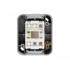 Переключатель проходной Mini OG IP54 о/у, серый KRANZ