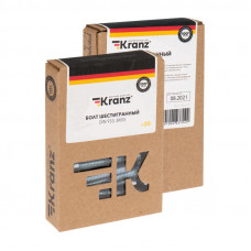 Болт шестигранный DIN 933, 8,0х55мм, короб (20 шт/уп) KRANZ