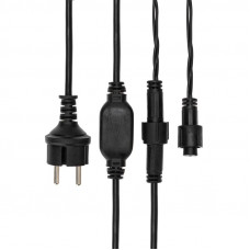 Гирлянда светодиодная Бахрома (Айсикл) 5,6x0,9м 240 LED СИНИЙ черный каучук 3,3мм IP67 постоянное свечение 230В блок в комплекте NEON-NIGHT