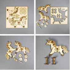 Доска для выжигания «Единорог на колесиках», 3D модель, 1 шт., пакет REXANT