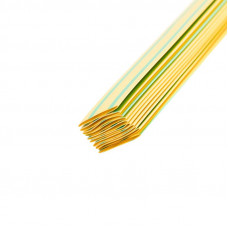 Трубка термоусаживаемая ТУТ нг 20,0/10,0мм, желто-зеленая, упаковка 10 шт. по 1м REXANT