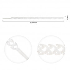 Стяжка полимерная многоразовая 300х10мм, прозрачная (20 шт/уп) REXANT