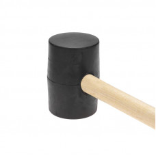 Киянка резиновая 1130 г, черная резина, деревянная рукоятка KRANZ
