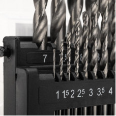 Набор сверл по металлу, 1-10мм (через 0,5мм), HSS 4241, цилиндрический хвостовик, 19 шт. KRANZ