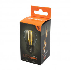 Лампа филаментная Шарик GL45 7,5Вт 600Лм 2700K E27 прозрачная колба REXANT