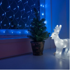 Гирлянда Сеть 1,5х1,5м, прозрачный ПВХ, 150 LED Синий