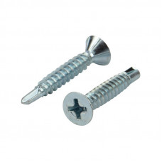 Саморез оконный сверло 3,9х25мм, белый цинк, короб (500 шт/уп) KRANZ