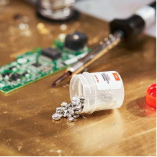 Припой «Сплав Розе», 50г, (олово 25%, свинец 25%, висмут 50%), баночка REXANT