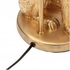 Светильник декоративный настольный Акцент 'Леопард' золотой с черным абажуром, с цоколем Е27, 40Вт REXANT