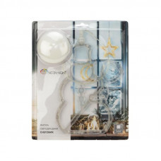 Фигура светодиодная Снеговик на присоске с подвесом, цвет белый