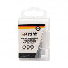 Набор насадок на шуруповерт PH2, PZ2 с магнитным держателем 50 мм, головка 8 мм, 10 мм Kranz