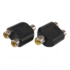 Переходник аудио/видео, (1 гнездо RCA - 2 гнезда RCA), 1 шт. REXANT