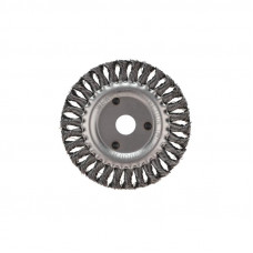 Щетка дисковая для УШМ, крученая стальная проволока, 150мм, отв. 22,23мм KRANZ