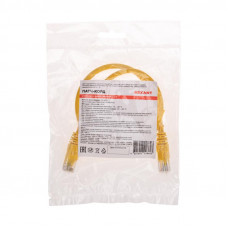Патч-корд U/UTP, CAT 6, RJ45-RJ45, 26AWG, LSZH, желтый, 0,5м REXANT