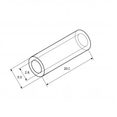 Гильза медная луженая ГМЛ 2,5-2,6 (2,5мм² - Ø2,6мм) ГОСТ 23469.3-79 (в упак. 10 шт.) REXANT