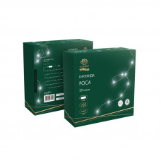 Гирлянда светодиодная Роса с контроллером 20м, 200LED, БЕЛЫЙ, IP20, 230В, зеленый провод NEON-NIGHT