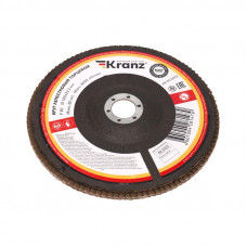 Круг лепестковый торцевой, P80, 180х22,2мм KRANZ