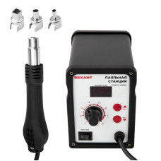 Паяльная станция (термофен), модель R858D, термовоздушная, цифровая, 100-500°C, LED дисплей REXANT