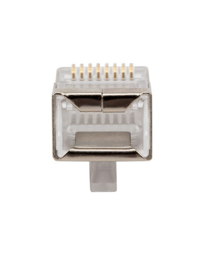 Разъем сетевой LAN на кабель, штекер 8Р8С (RJ-45), под обжим, в экране, 10шт. REXANT