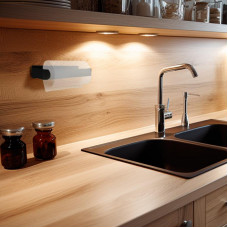 Держатель для бумажных полотенец, настенный, монтаж без сверления, черный REXANT