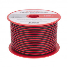 Кабель акустический 2х0,75мм², красно-черный, 100м REXANT