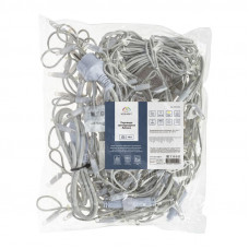 Гирлянда светодиодная Бахрома (Айсикл) 4,0х0,6м 128 LED ТЕПЛЫЙ БЕЛЫЙ белый каучук 3,3мм IP67 эффект мерцания 230В нужен блок 315-001 NEON-NIGHT