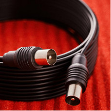 ВЧ кабель ТВ штекер - ТВ штекер, 7м, черный REXANT