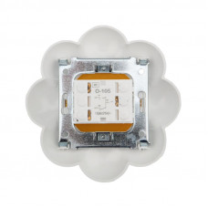 Выключатель двухклавишный HAPPY Ромашка с/у, желтый/белый KRANZ