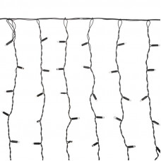 Гирлянда светодиодная Занавес 2х0,8м 160 LED ТЕПЛЫЙ БЕЛЫЙ черный ПВХ IP65 постоянное свечение 230В нужен блок 303-500 NEON-NIGHT