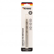 Сверло по металлу 7х109х96мм «Стандарт+» (P6M5 M-2) DIN 338, 1 шт. в блистере KRANZ