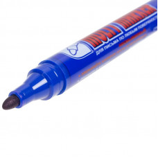 Маркер перманентный Multi Marker 3мм, синий, пулевидный Crown