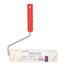 Валик полиамид белый с желтой полосой, ворс 11 мм, ширина ролика 240 мм, Ø 42 мм, бюгель 8 мм, серия «Мастер» REXANT