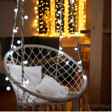 Гирлянда Шарики Ø25 мм, 5м, темно-зеленый ПВХ, 25 диодов, цвет Белый, Без контроллера