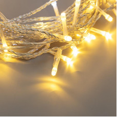 Гирлянда Нить 10м, с эффектом мерцания, прозрачный провод, IP44, 230В, диоды ТЕПЛЫЕ БЕЛЫЕ, 75LED NEON-NIGHT