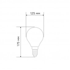 Лампа филаментная LOFT GLOBE A125 11,5Вт 1380Лм 2400K E27 диммируемая золотистая колба REXANT