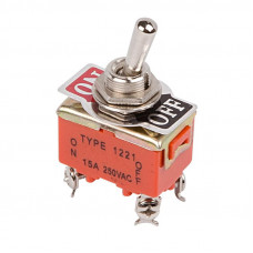 Тумблер 250V 15А (4c) ON-OFF двухполюсный  (KN-201)  REXANT (в упак. 1шт.)