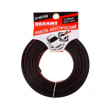 Кабель акустический 2х1,00мм², красно-черный, мини-бухта 20м REXANT