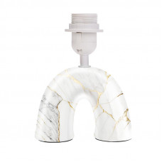 Светильник декоративный настольный Форте, основание дуга под золотой мрамор, бежевый абажур, цоколь Е27, 60Вт REXANT