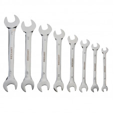 Набор ключей рожковых (8-24мм), 8 шт, CrV, зеркальное хромирование REXANT