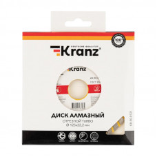 Диск алмазный отрезной Turbo 125x22,2x2,2x10мм KRANZ