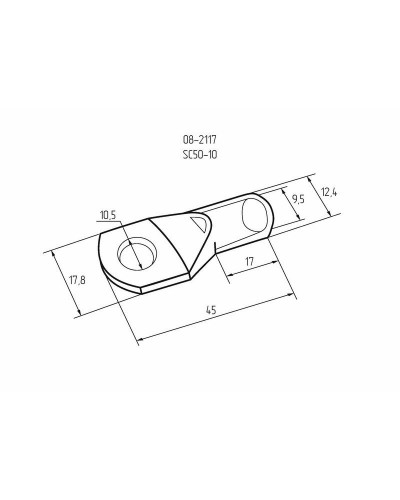 Наконечник кольцевой REXANT НК, ø10.5 мм, 50 мм² , ТМЛ (DIN) 50-10