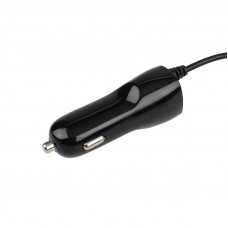 Автозарядка в прикуриватель microUSB (АЗУ) (5 V, 1000 mA) шнур прямой 1.2 м черная REXANT