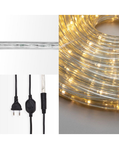Дюралайт LED, фиксинг (2W), 24 LED/м, теплый белый, 25 м