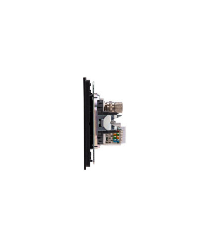 Розетка STRONG компьютерная RJ45 кат6 + TV с/у антрацит KRANZ