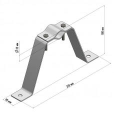 Кронштейн для мачт телескопический, 50-90см REXANT