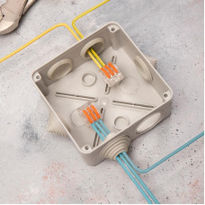 Универсальная клемма СМК 222-413, 3-проводная прозрачная 0,08-2,5/4 мм² (50 шт./уп.) REXANT