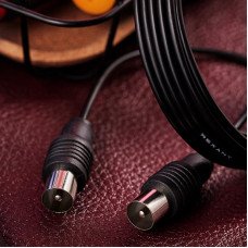 Шнур ТВ штекер - ТВ штекер, 3м, черный REXANT