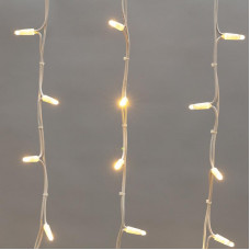Гирлянда светодиодная Бахрома (Айсикл) 5,6x0,9м 240 LED ТЕПЛЫЙ БЕЛЫЙ белый каучук 3,3мм IP67 эффект мерцания 230В нужен блок 315-001 NEON-NIGHT