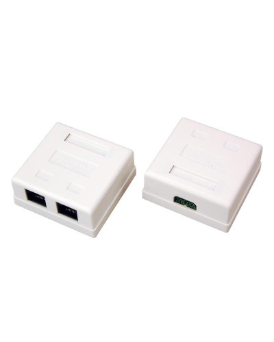 Розетка сетевая LAN, на стену, 2 гнездо 8Р8С (RJ-45), CAT 5е REXANT