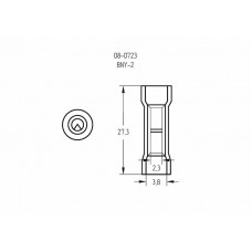 Соединительная гильза изолированная L-27.3 мм нейлон 1.5-2.5 мм² (ГСИ(н) 2.5/ГСИ-н 1,5-2,5) синяя REXANT